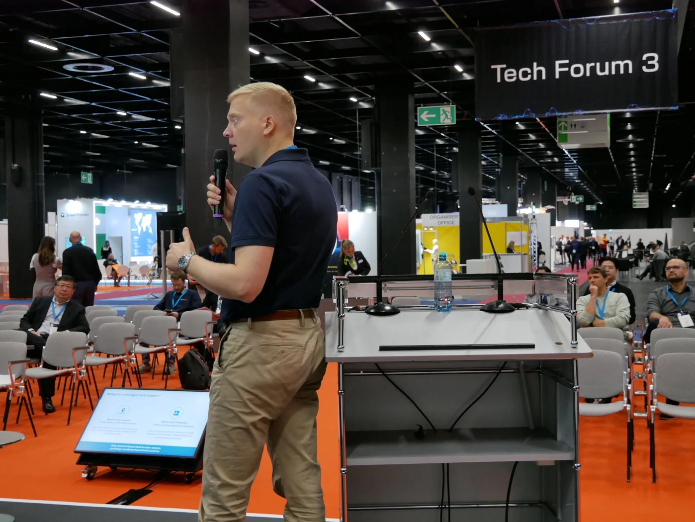 Speaker presenting to delegates at the 2025 technology forum